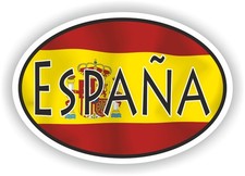 España Stadt Code Oval Flagge Aufkleber / Vinyl Wasserfest Aufkleber Grafik