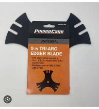 2Pk Power Care Universal 9" Tri-Arc Edger Blade Fits Edgers 9" x 1-1/2" 981-0748