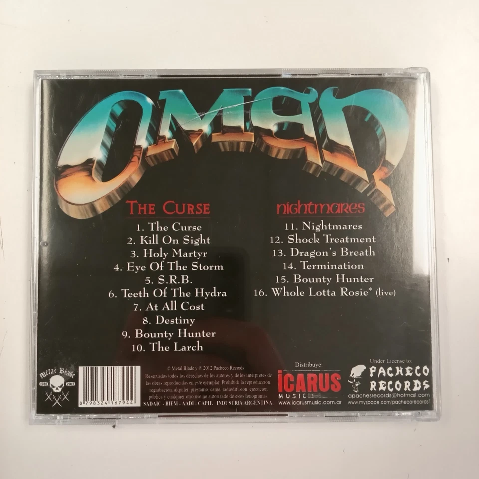 Omen – The Curse (CD, 2012, Metal Blade Records/Enigma) Argentinian Pressing Foto 2 de 4