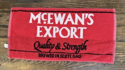 VINTAGE MCEWAN'S EXPORT PUB BAR BEER TOWEL BREWERIANA Scotland
