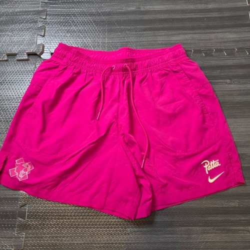 Nike x Patta Running Team Shorts Men's Size Small Fireberry FJ3063-615