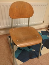 Child’s SCHOOL  grey Wooden CHAIR
