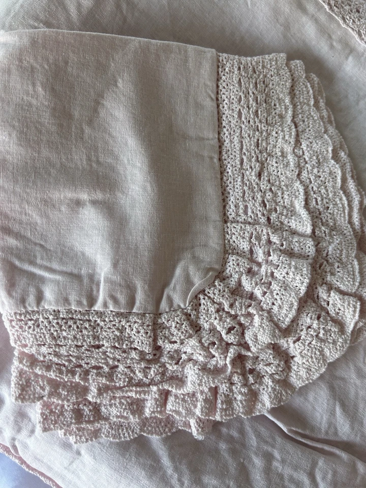 Rachel Ashwell Simply Shabby Chic 亚麻棉混纺棉被套装粉色双色新品 — 第 4/4 张图片