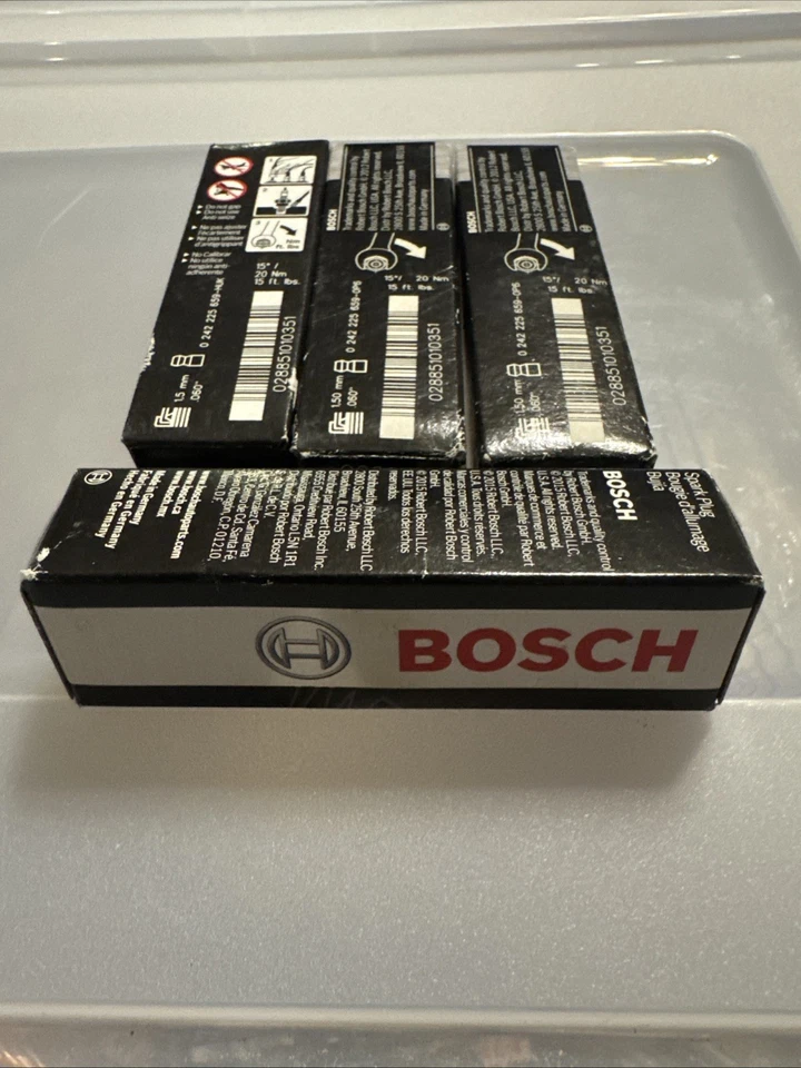 Juego de 3 bujías dobles de iridio Bosch 9601 para Buick Chevy Ford Oldsmobile Foto 2 de 2