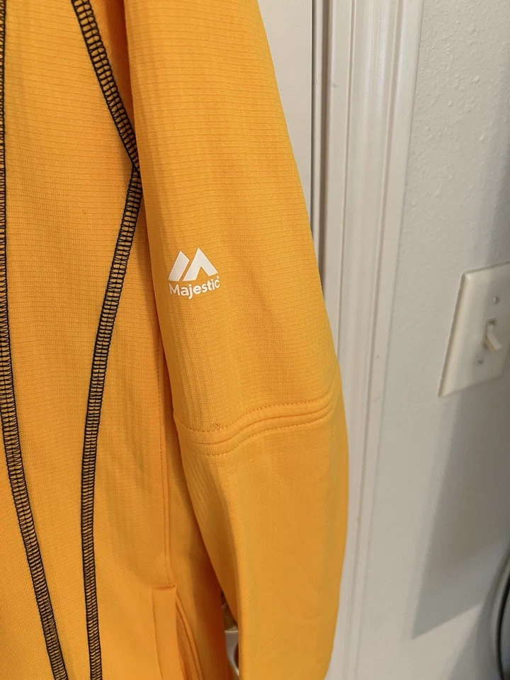 Camisa de calentamiento de béisbol Iowa Hawkeyes problemas de equipo de gofres majestuosa dorada GRANDE Foto 2 de 4