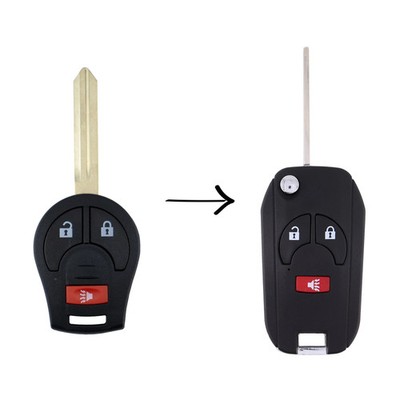 To Suit Nissan Tiida X-Trail Micra Remote Flip Key Conversion Shell/Case/Enclosu