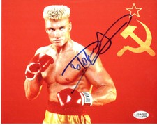 Dolph Lundgren signed 8x10 Photo Ivan Drago Rocky IV JSA
