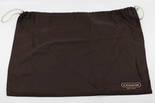 100 Authentic COACH Handbag Dust Bag Sillky Brown Drawstring Logo GG 16" x 13"