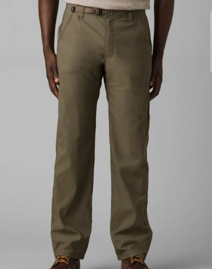 PrAna Zion II Mens 33x32 Slate Green Cargo Pocket Stretch Relaxed Fit Pants