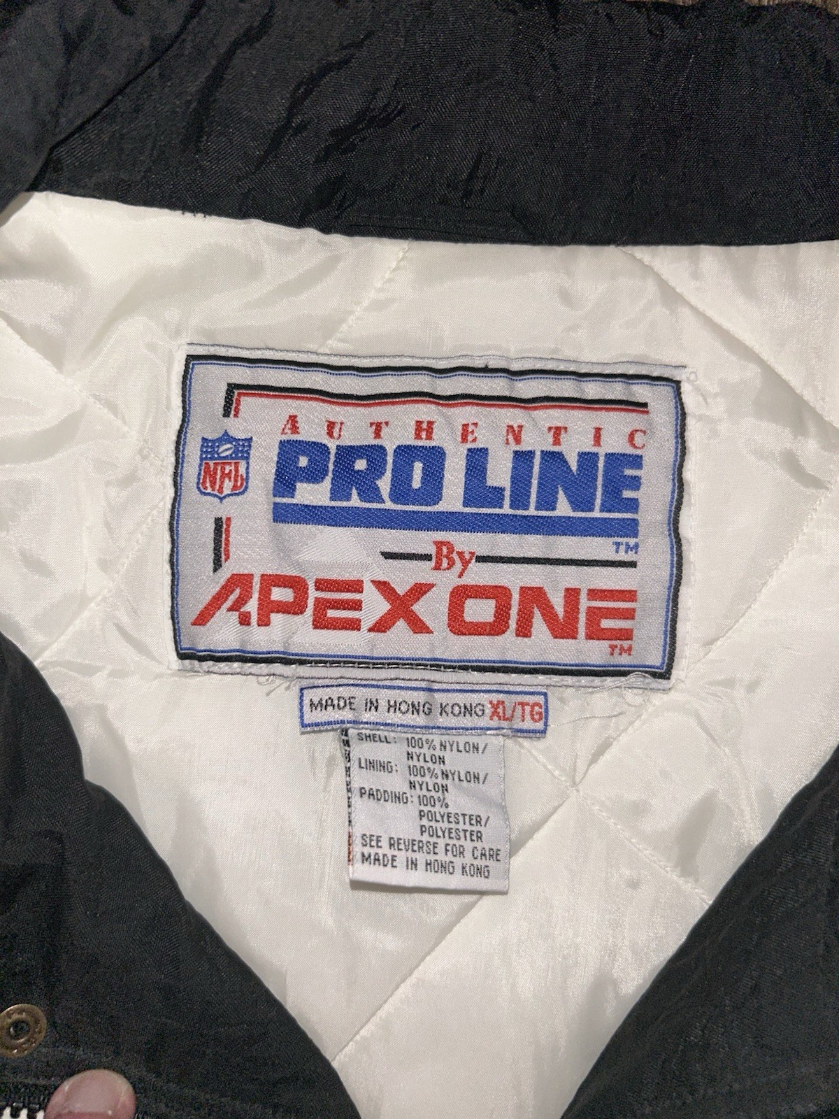 Vintage Apex One Los Angeles Raiders Jacket Vegas Wave 90s Winter XL Proline LA