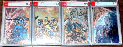 X-Men 1991 #1 Jim Lee Exclusive Connecting Cover Virgin Foil Cover PSA 9.2-9.8
