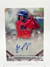 2023 BOWMAN STERLING EDDINSON PAULINO 020/150 REFRACTOR AUTO NO. PA-EP RED SOX