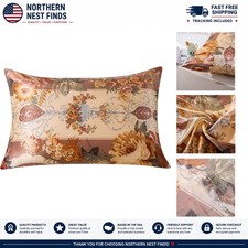 Luxury 100 Mulberry Silk Pillowcase for Hair and Skin - Floral Design, Standard