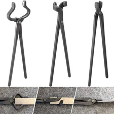 Blacksmith Tongs Knife Making Tongs Set Flat Tongs, Blade Tongs & V-Bit Tongs...