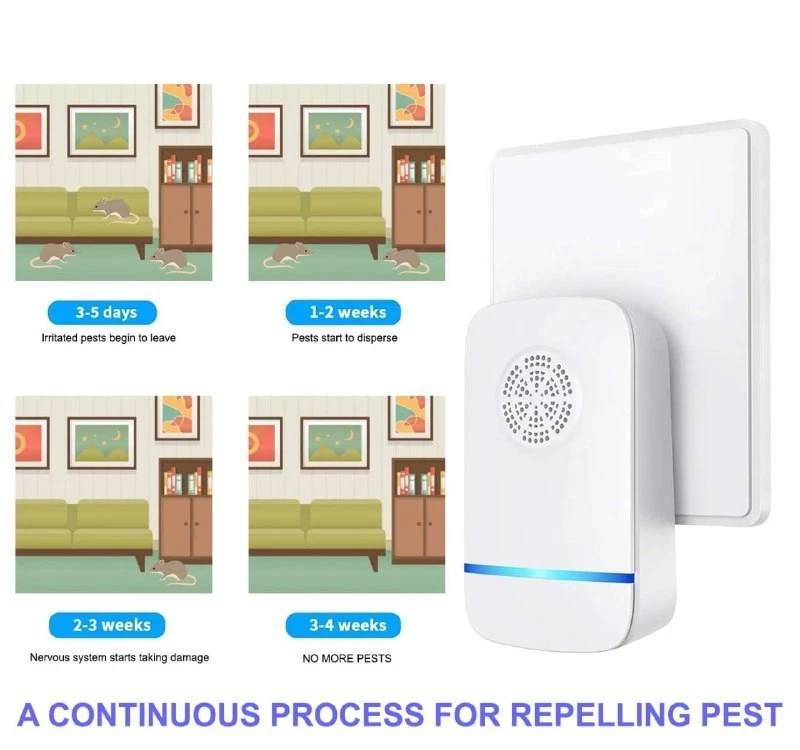 6 piezas Repelente Ultrasónico Control de Plagas Repelente Electrónico Insectos Plagas Foto 2 de 4