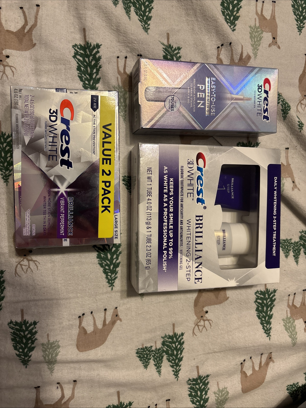 🔥TEETH WHITENING LOT OF 3🔥CREST 3D WHITE PACKAGE 🌝 TEETH WHITENING 🔆