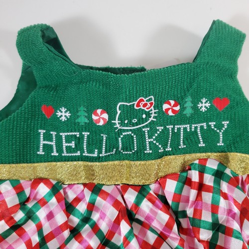 Build A Bear Sanrio Hello Kitty Urlaub Weihnachten Kleid Outfit Kleidung BAB Neu mit Etikett - Bild 2 von 8