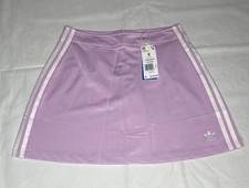Adidas Original 3 Stripe Mini Skirt Womens Size Small Light Orchid New JD0314
