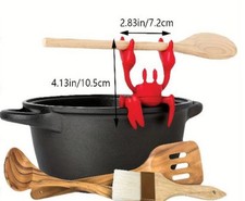 Red Kochl&ouml;ffel Halter Krabbe NEU Silikon Ablage lustiger K&uuml;chenhelfer Neu DE
