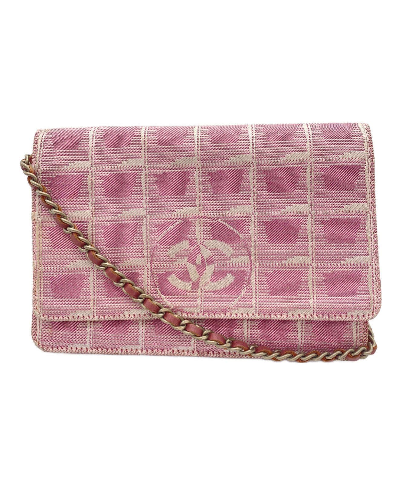 CHANEL Classic Quilted Chain Wallet in Black Caviar Leather #133