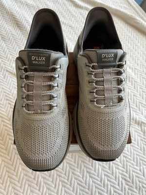 SKECHERS Slip-ins D'Lux Walker 2.0 Memory Foam Extra Wide Gray Walking
