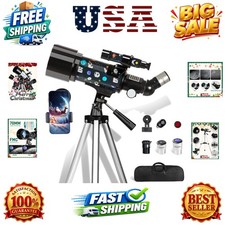 Telescope for Kids Adults Astronomy Beginners Over 8 Old, 70mm 400mm Apertur...