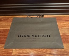 LOUIS VUITTON 18 7/8 x 15 x 4 3/4" Large Authentic Gift Shopping Paper Bag Brown