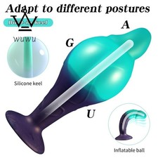 Silicone Spreader Dilator Expander Plug-Inflatable Extreme Chastity for Couple