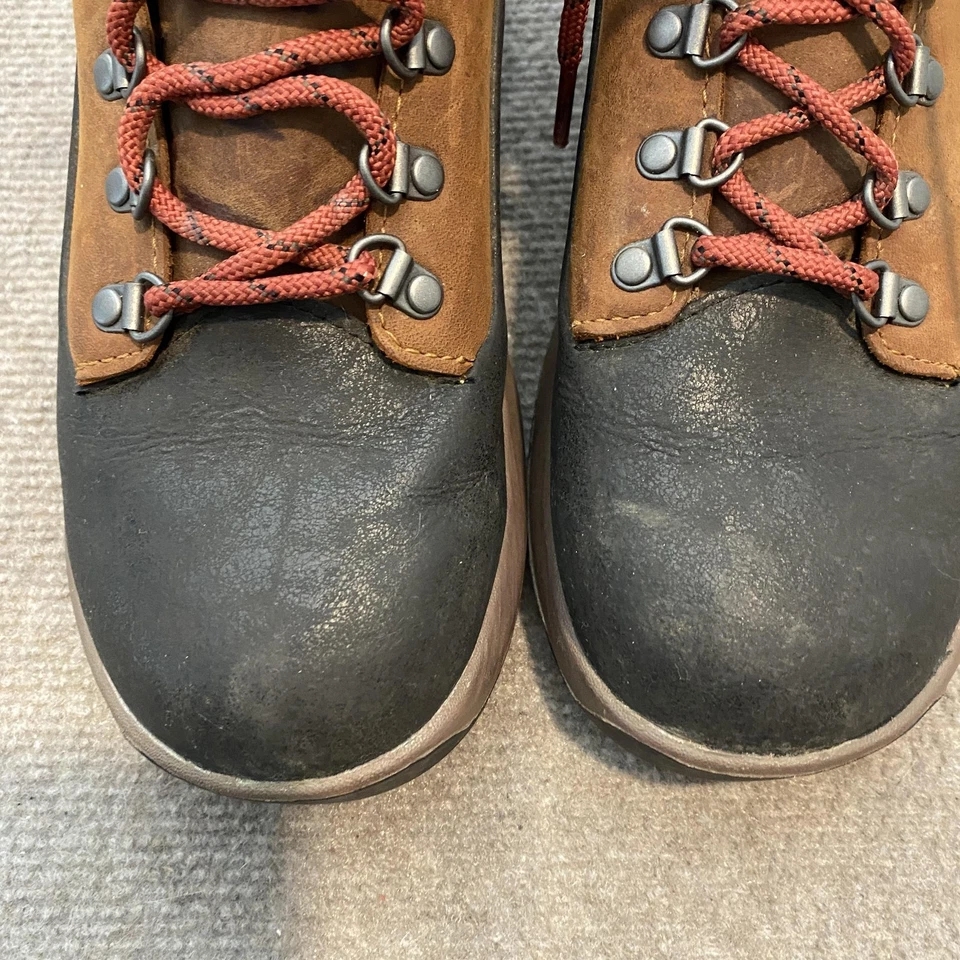 Botas Danner Mujer Talla 7.5 Marrón Negro Pub Jardín Invierno Cuero Sendero de Senderismo Foto 3 de 4