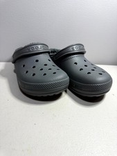 Crocs Classic Lined Unisex M8/W9 Shoes Slate Gray Smoke Slingbakc Comfort Clog