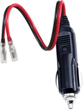 [1PACK] 12Volt Replacement Cigarette Lighter Male Plug with Leads - Car Adapter 