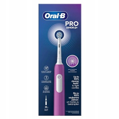 Oral-B Pro Junior Zahnbürste lila soft brush timer unvollständig