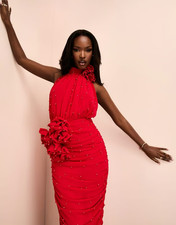 Red Pearl Dress -Size 14