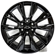 22" Gloss Black OE 5916 RD4 Wheels fits 2025 Chevy Colorado Silverado RST 6x5.5
