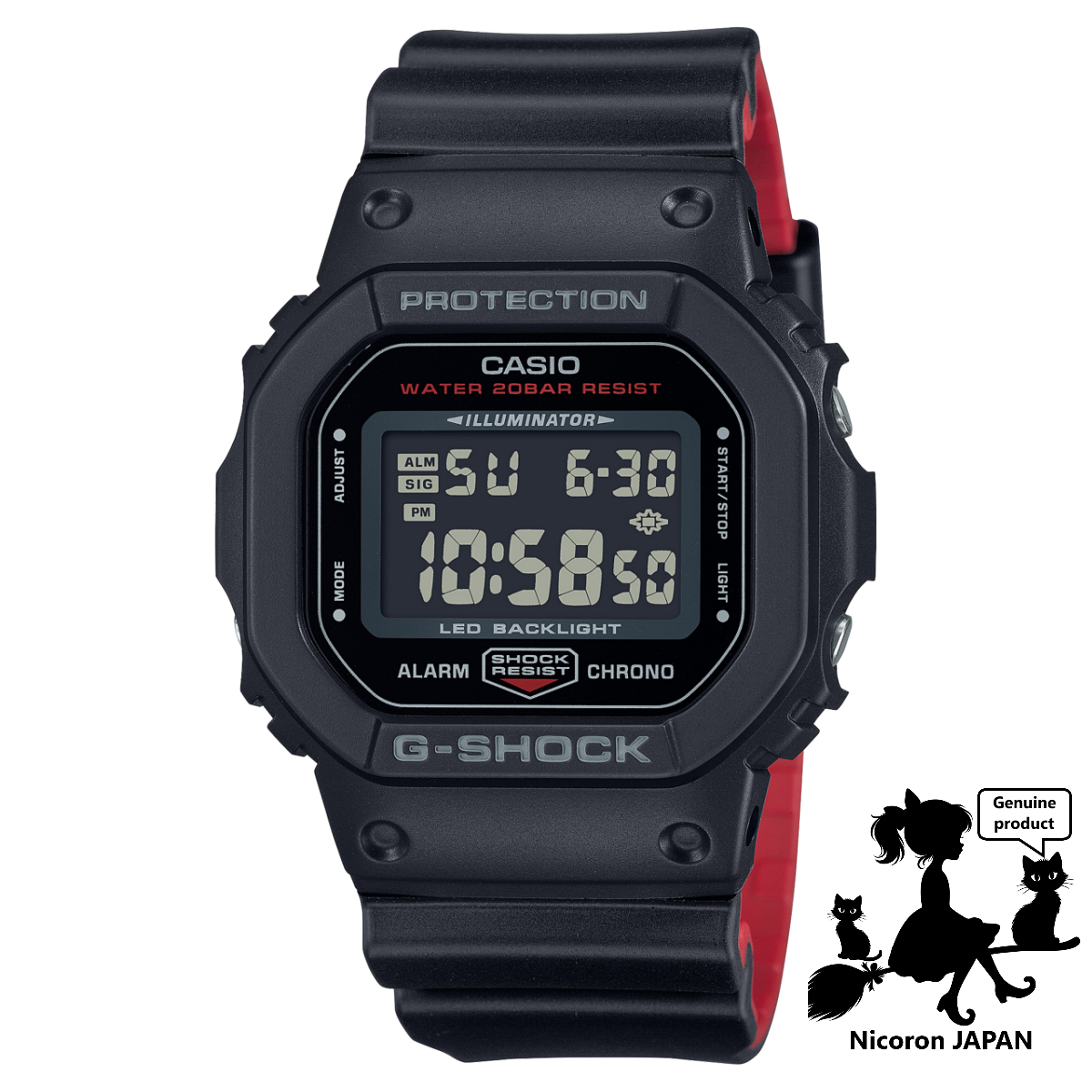 CASIO G-SHOCK Men's Watch DW-5600UHR-1JF holiday Gifts Brack Red
