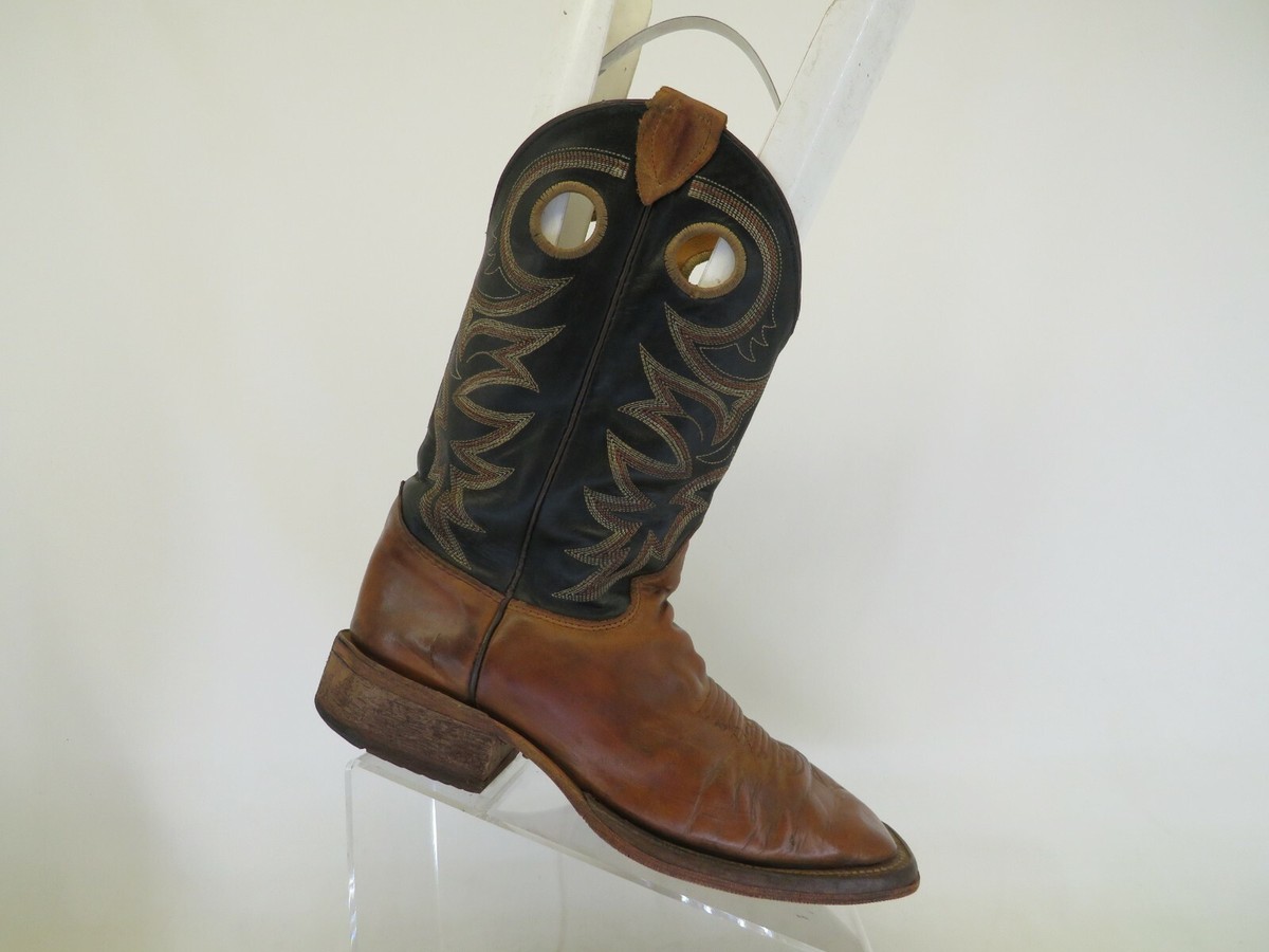 JUSTIN Mens Size 7 D Brown Leather Buckaroo Western Cowboy Roper Boots Justin Roper Boots 10 main image 2