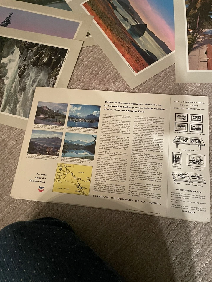 Lot of 10 Chevron Standard Oil Western Scenic View Prints Photo Lithos c1950s - Image 2 of 4