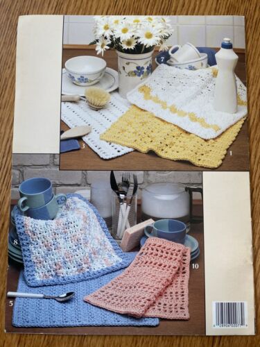 Leisure Arts Crochet DISHCLOTH Pattern 16 Designs 1991 Leaflet 2077 - Picture 2 of 2