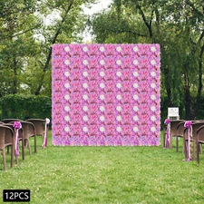 3D Flower Wall Panel Artificial Flower Wall Background Photo Backdrop 12pcs