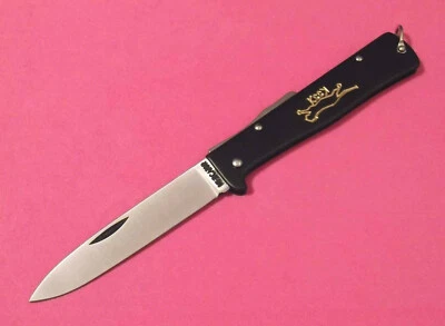 OTTER-Messer MERCATOR L154 Black Cat carbon lockback knife 4 3/8" closed Germany