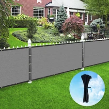 Houssity 6 FT  Grey Fence Privacy Screen  for Chain Link Fence Carport Garden