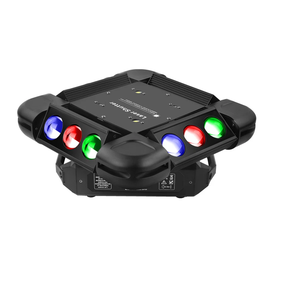 4-in-1 150W 12LED Storm Rotating Beam Light Strobe Laser Stage Moving Head Light - Image 4 of 4