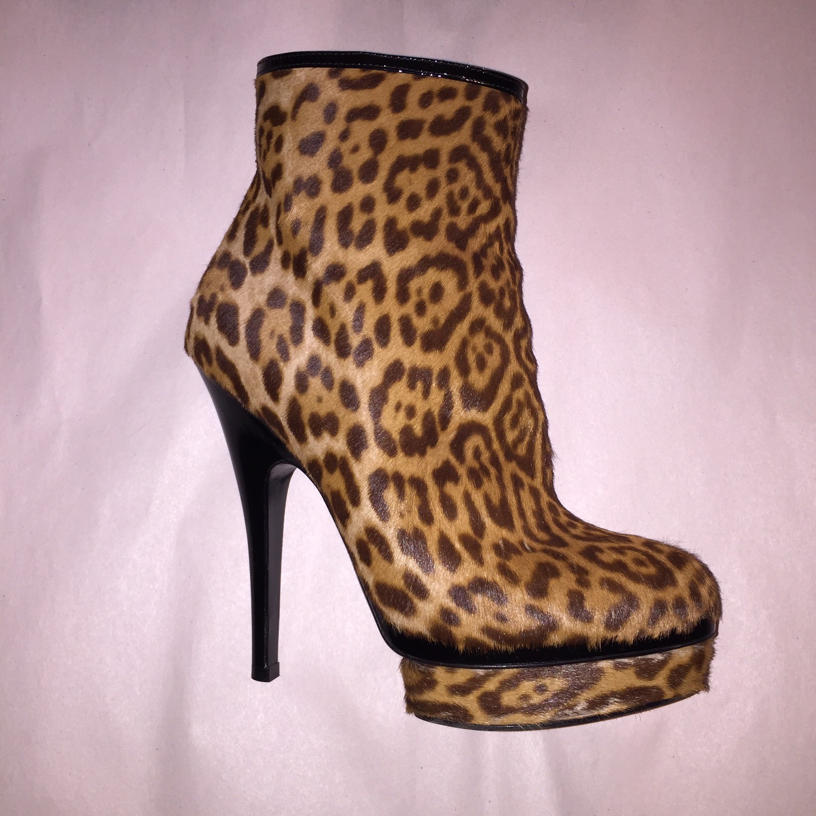 stivaletto stillo stiletto autentico YSL Saint Laurent taglia 36 pelle pony