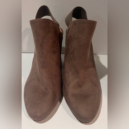 Call it Spring Brown Pointed Toe Block Heeled Sandals Mules Sling Strap Size 8 - Picture 6 of 12