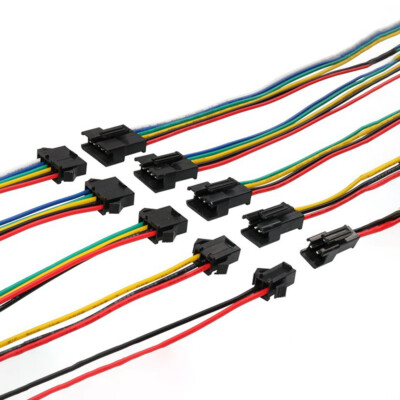 2.54mm SM Stecker Buchse Kabel 20cm Led Streifen 2 3 4 5 6 Pin Connector 26Awg