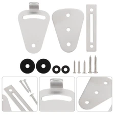 Stainless Steel Sliding Barn Door Lock for Closet Shed Wood Gates Silver