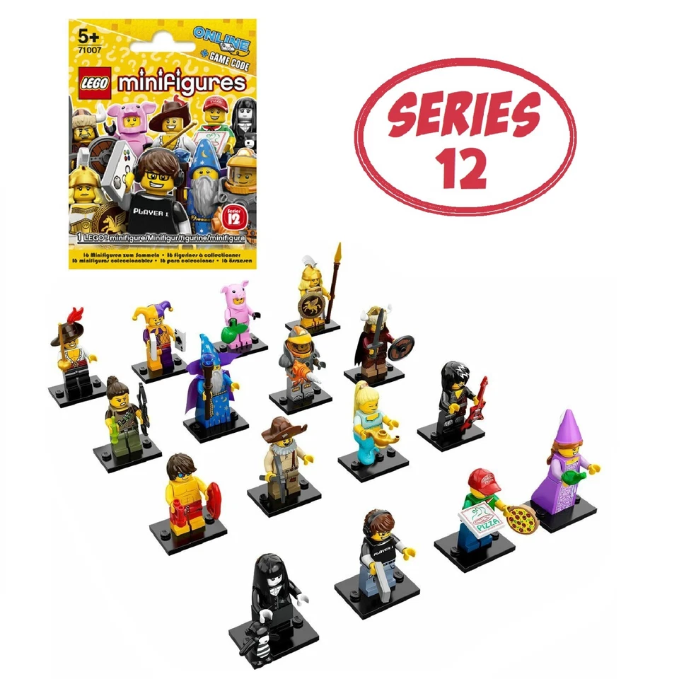 LEGO серии 12 коллекционные минифигурки 71007 - полный набор из 16 (ЗАПЕЧАТАННЫЙ)