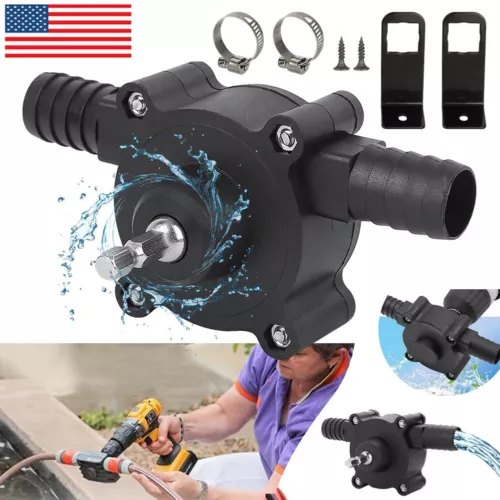 Hand Electric Drill Drive Self Priming Powered Oil Fluid Water Transfer Pump US - Picture 2 of 13