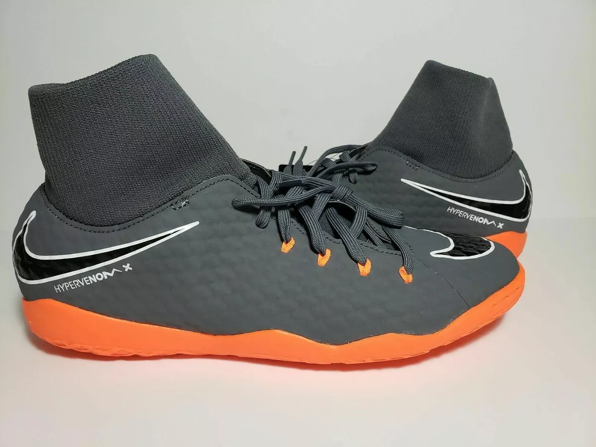 Nike Hypervenom PhantomX 3 Academy Mens 6.5 Gray Orange Shoes NEW | eBay