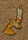D23 PINBACK PIN  DISNEY DISNEYLAND  BEAUTY AND THE BEAST : LUMIERE  RARE